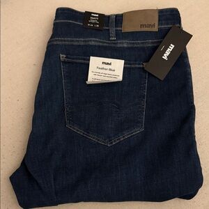 Mavi Men's ‘Matt’ Relaxed Straight Leg Jeans in Feather Blue - Dark Blue